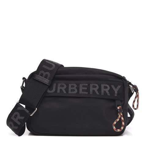 burberry bag black neylon|BURBERRY Nylon Logo Detail Crossbody Bag Black.